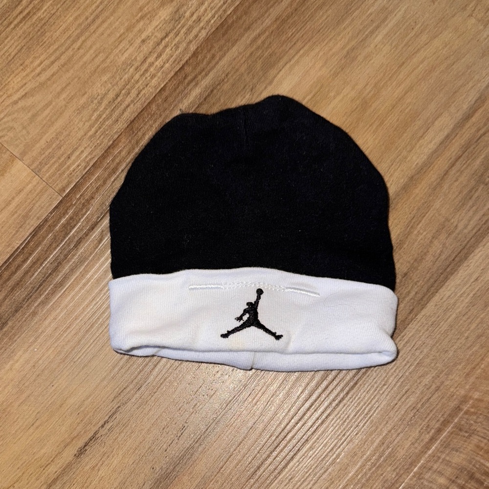 Jordan Kids Black and White Beanie